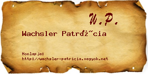 Wachsler Patrícia névjegykártya